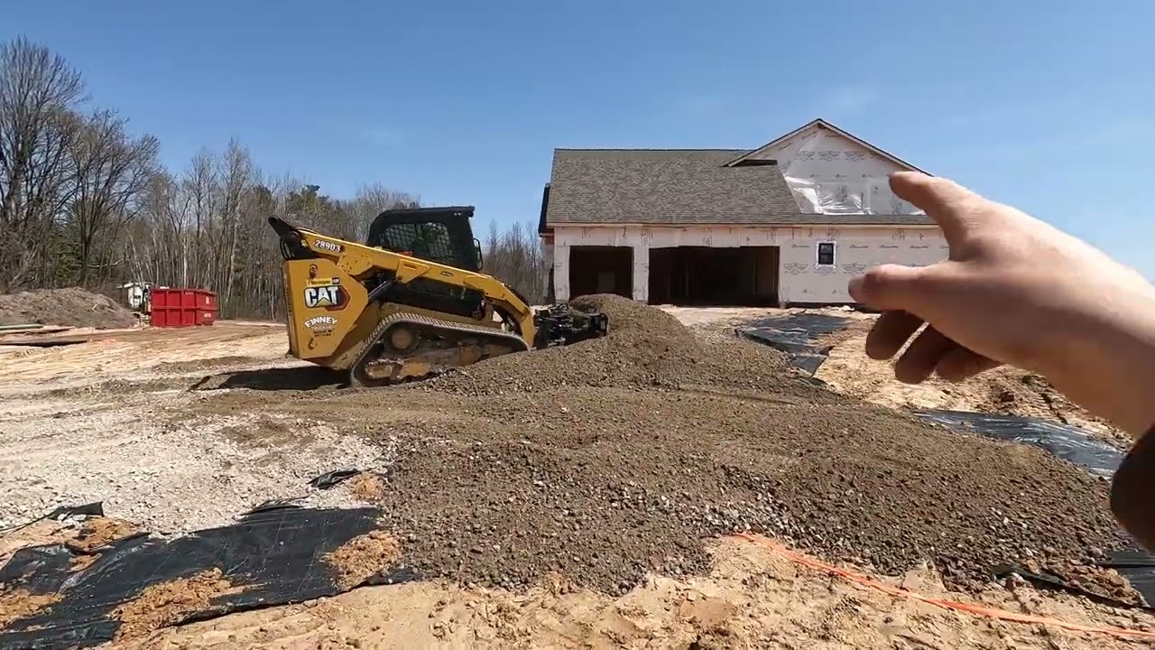 Driveway Installation - Crushed Concrete is Going Down! - Building My Dream House 4-29-2022