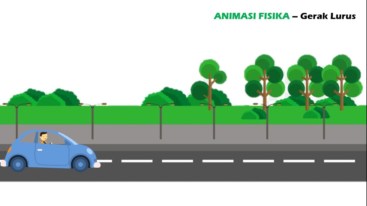 ANIMASI FISIKA - gerak lurus pada mobil