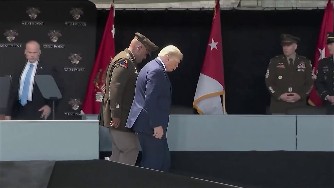 Trump Runs Down Ramp!!!