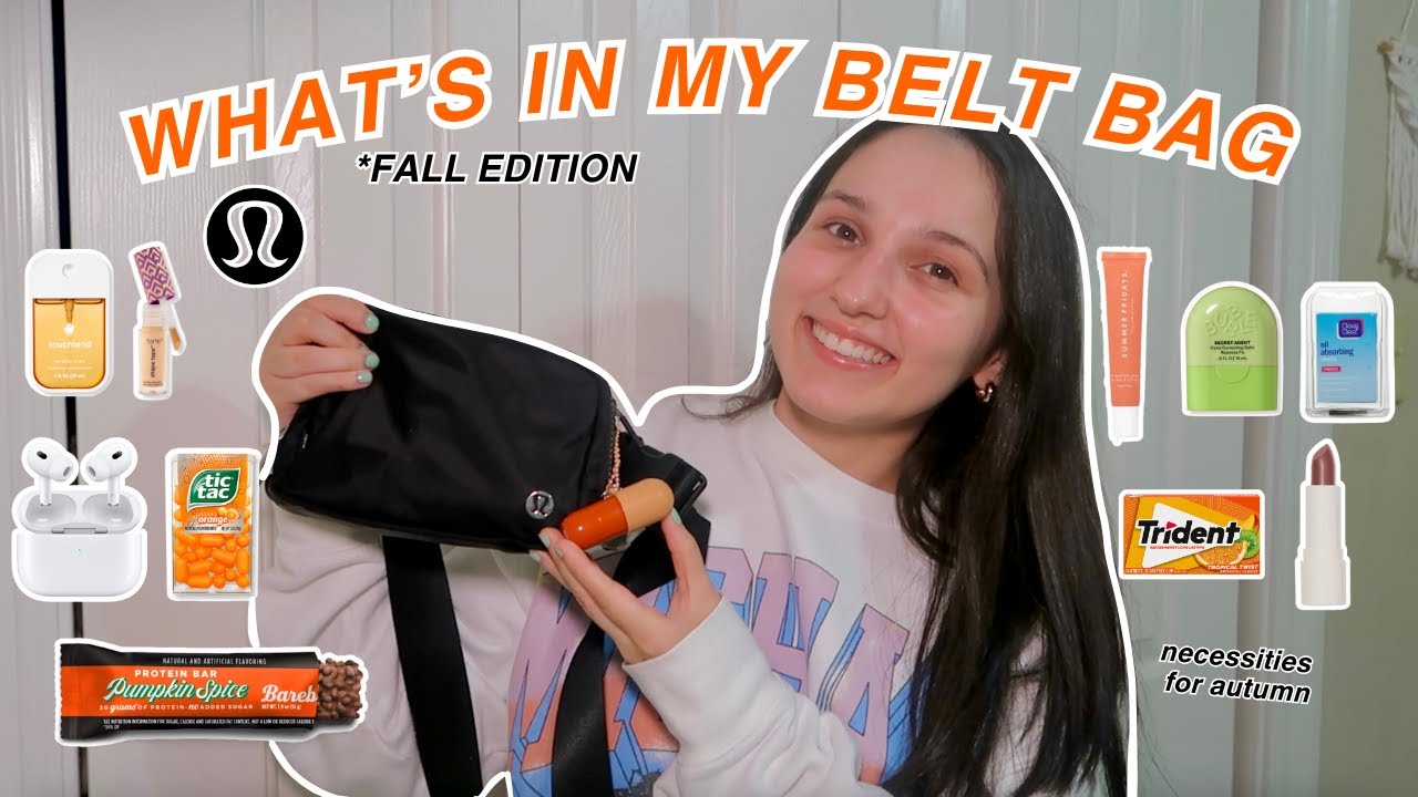 WHAT'S IN MY LULULEMON EVERYWHERE BELT BAG *FALL EDITION👜🍁 (things to keep in your bag during fall)