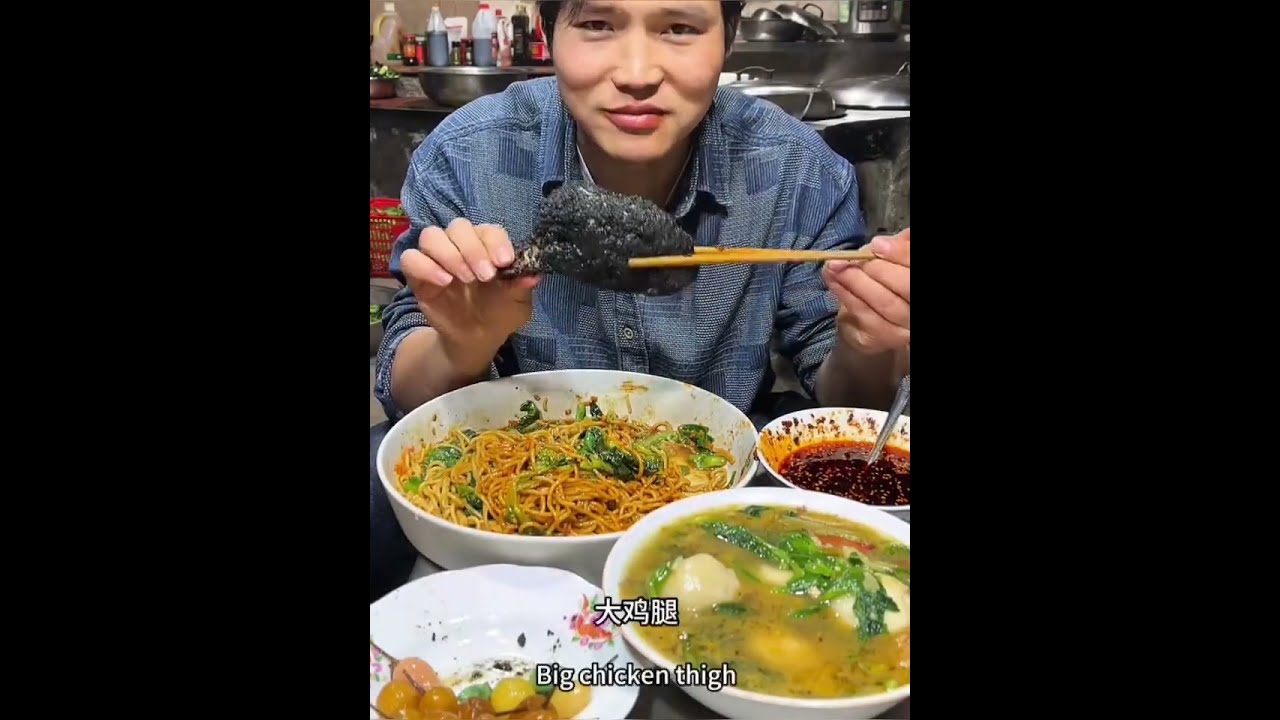 ASMR MUKBANG | Fire spicy Mushrooms, Fire Noodles, Sausages, Spam, Smoked Chicken, Octopus #42