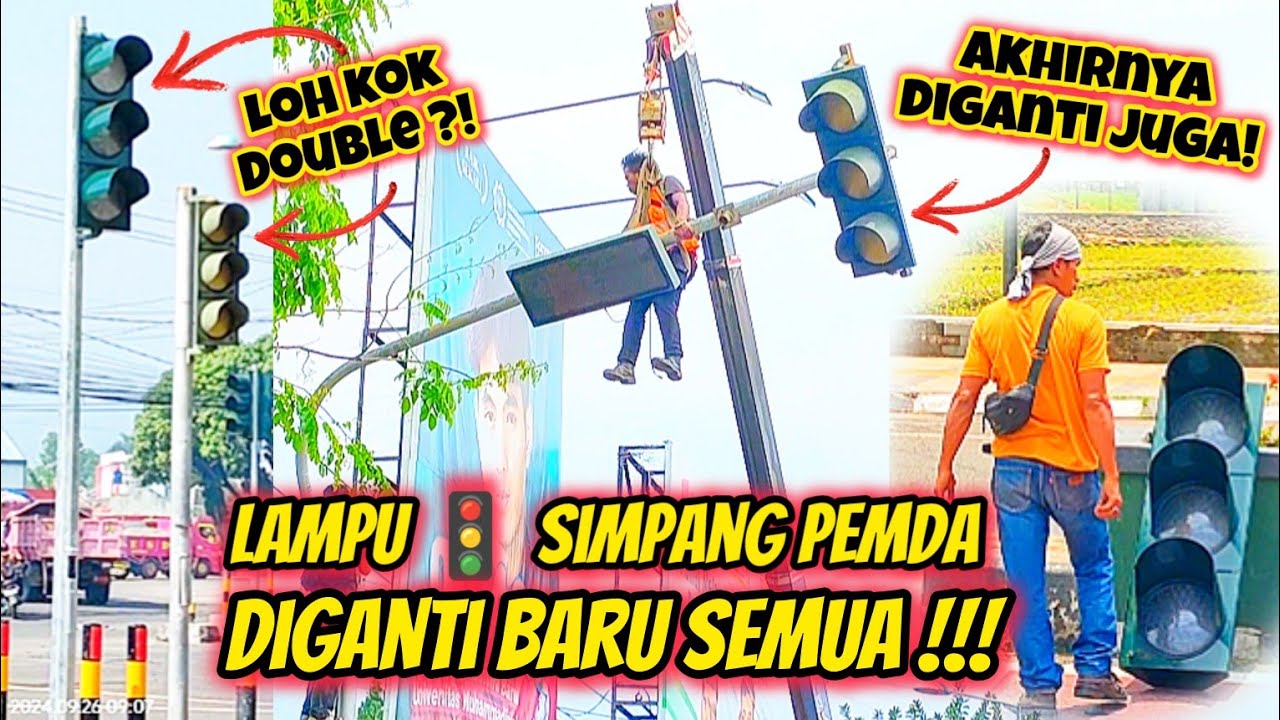 AKHIRNYA YG DITUNGGU-TUNGGU! PENGGANTIAN LAMPU MERAH 🚦 SIMPANG PEMDA DI SOREANG, KAB.BANDUNG