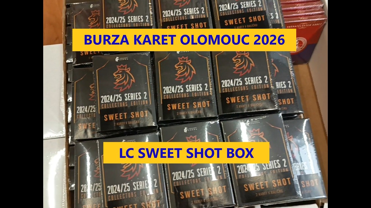 BURZA KARET OLOMOUC 21.2.2026 + LEGENDARY CARDS SWEET SHOT BOX 🏒👍⚽