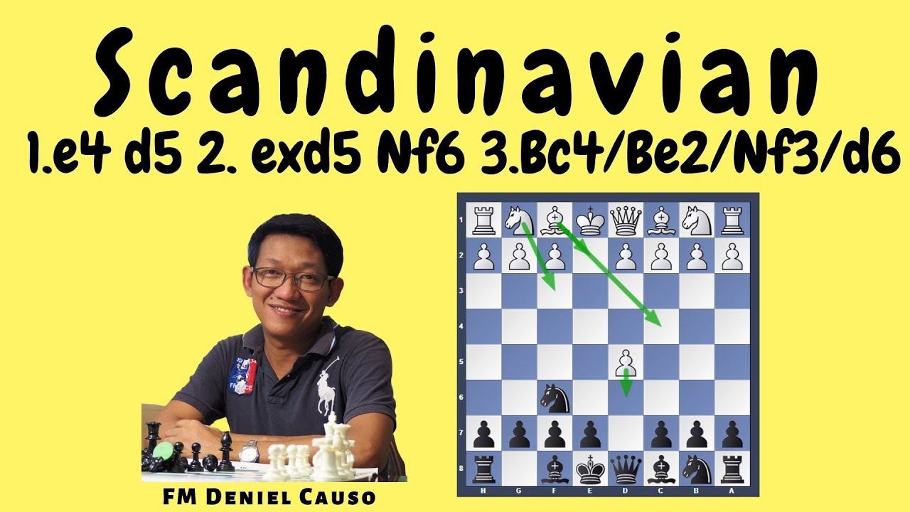 CENTER COUNTER / SCANDINAVIAN #6 as Black! 1e4 d5 2.exd5 Nf6 3. Be2/Bc4/Nf3/d6 line!