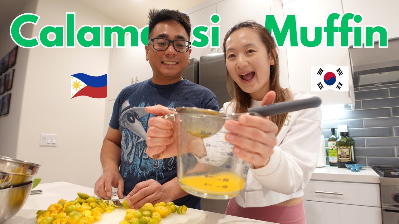 Korean Filipino Couple Vlog - Bake Calamansi Muffins🍋 with us!! 😋 (planting the seeds after!🪴)