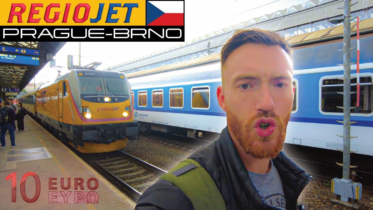 Путешествие на чешском поезде 🇨🇿 Что такое REGIOJET? (Из Праги в Брно)