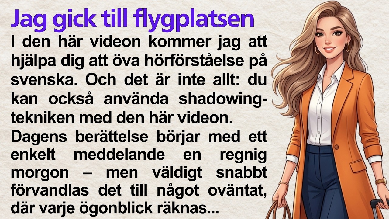I Went to the Airport | Learn Swedish Through Story (A1) | Easy Swedish Listening Practice