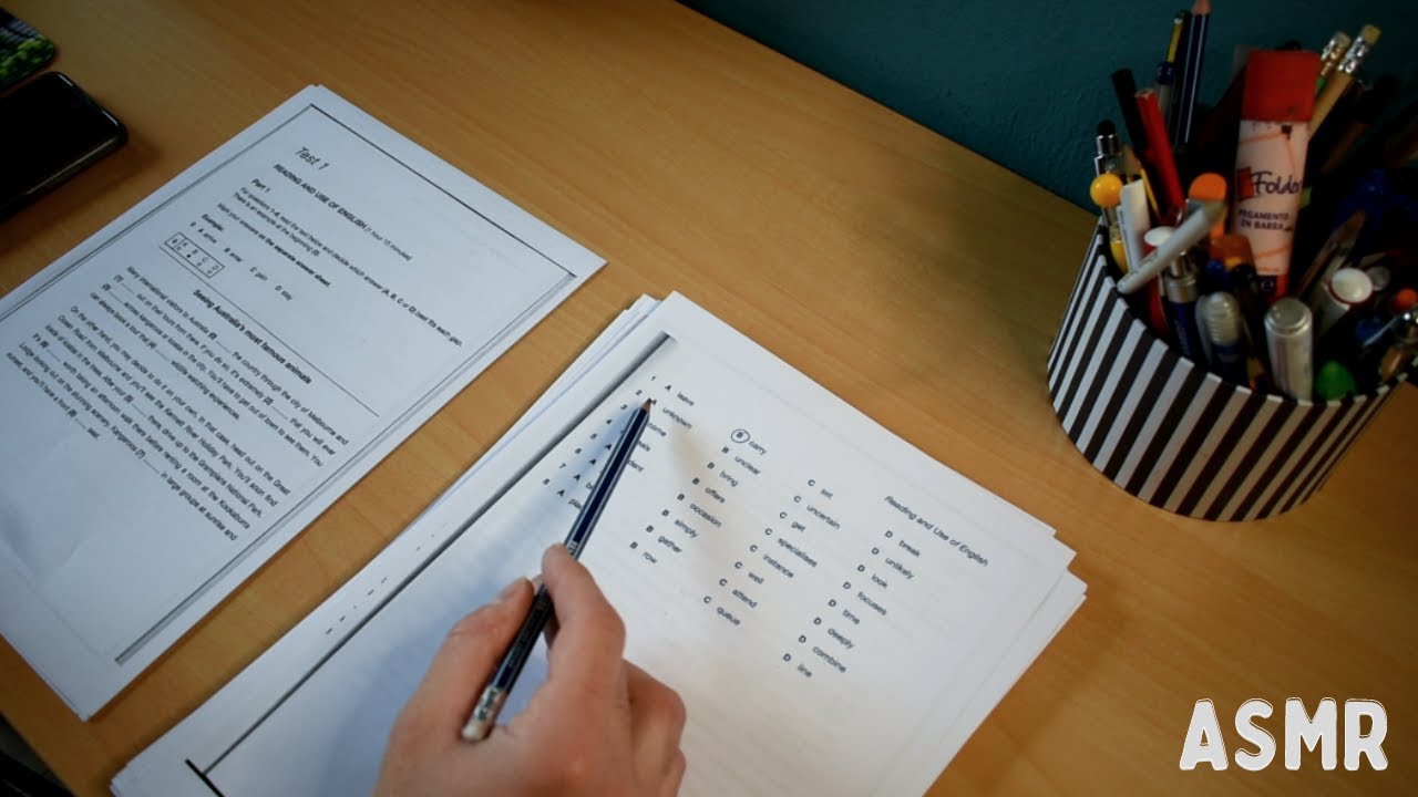 ASMR en español ESTUDIA INGLÉS CONMIGO / Hacemos una Prueba del Examen de B2 ¿LO APRUEBO?