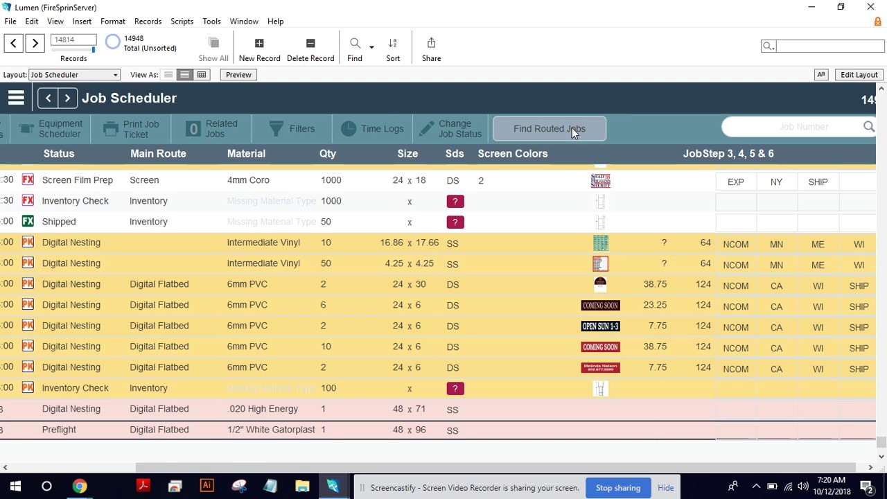 Performing a Find Request & Writing a Quick Script (FileMaker / Lumen )