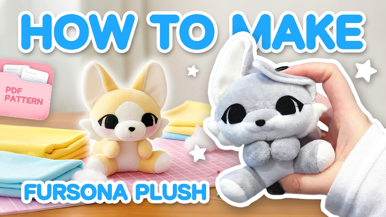 Make your own Fursona Plushie Sewing Tutorial｜9cm Setting Furry Plush PDF Sewing Pattern