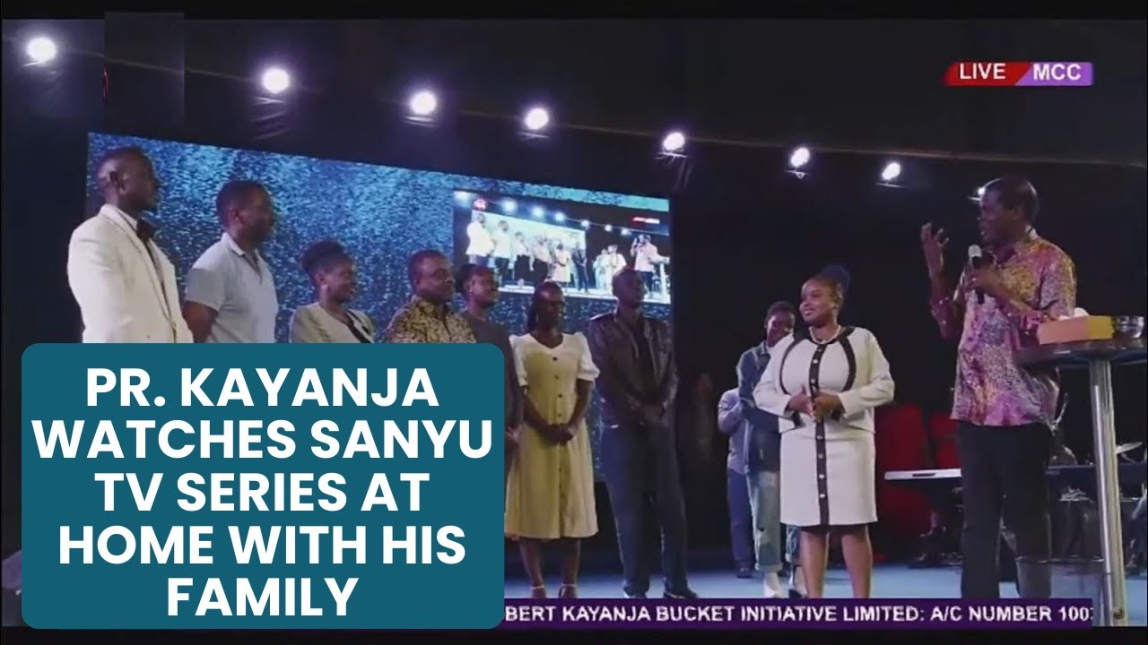 Pr. Kayanja Watches Sanyu TV Series at Home With His Family