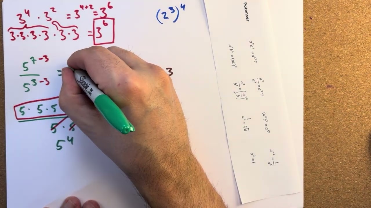 Multiplikation & division med potenser. Nivå 1. ma2