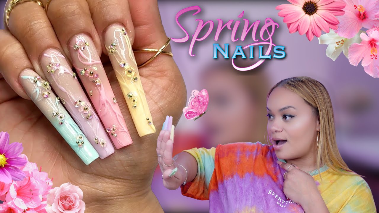 Spring Nails 🌸 Builder Gel Nails Tutorial - LGNPro