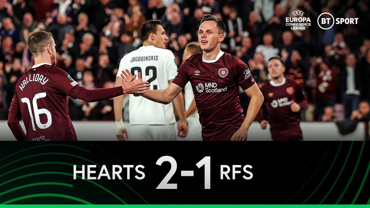 Hearts v Rigas (2-1) | Two early goals secure win for the home side | Conference League Highlights