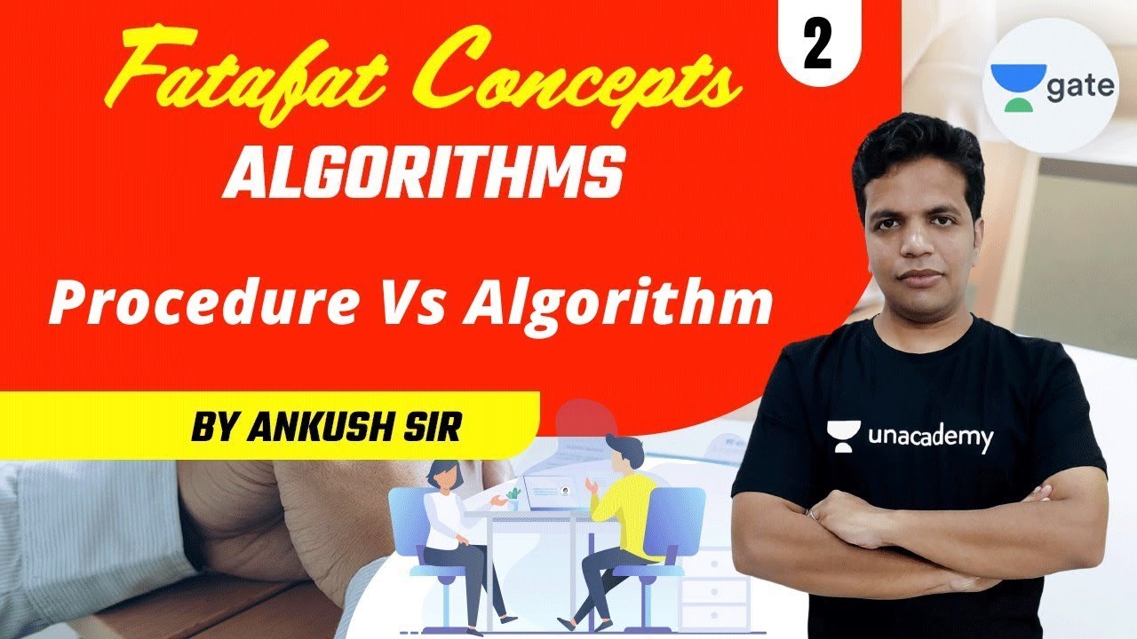Procedure Vs Algorithm | Lec 2 | Algorithms - Fatafat Concepts | GATE 2022 | Ankush Sir