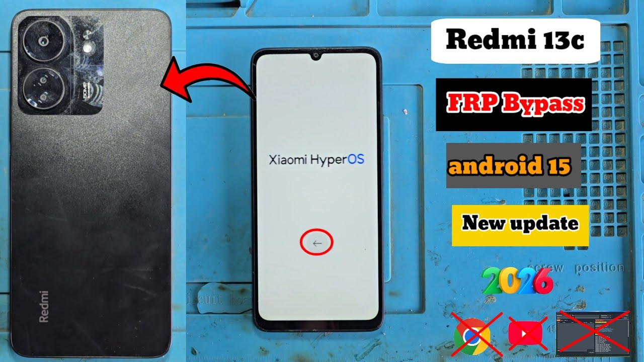 Redmi 13c FRP Google account bypass android 15 |Redmi 13c FRP bypass New update 2026 💯 