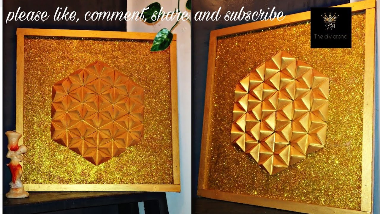 Diy golden wall art | diy golden room decor
