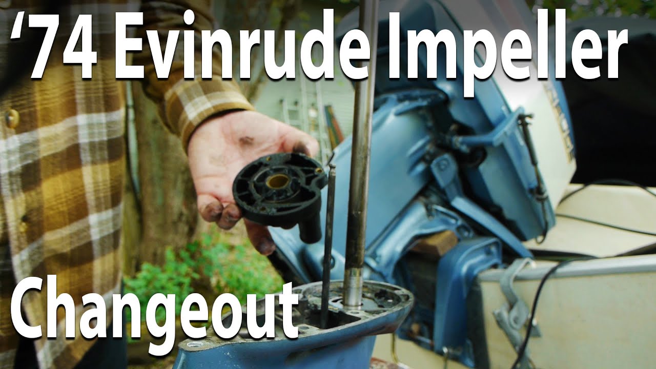 1974 Evinrude 40hp changing the water impeller.