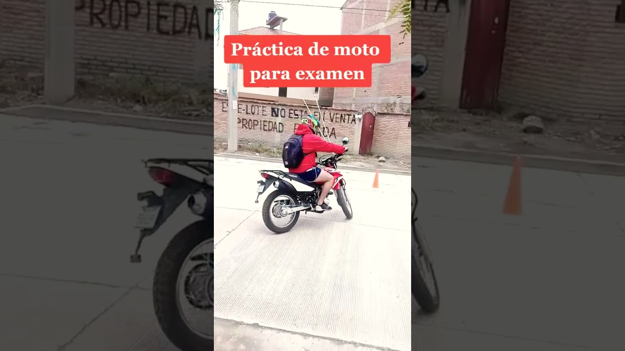 Clases de moto para examen de conducci&oacute;n | Como sacar licencia de moto. #youtubeshorts #shorts
