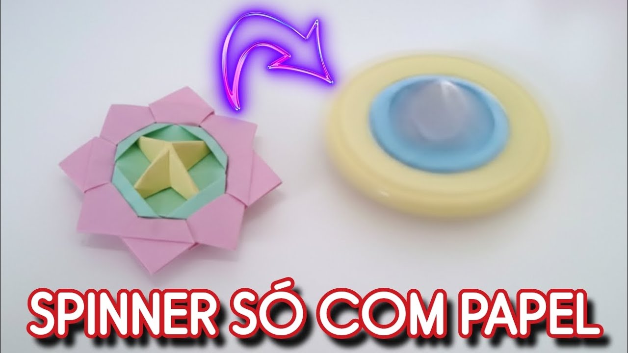 Como Fazer Spinner só Com Papel | Como Fazer Beyblade de Papel | Artesanato em papel | Fidget toys 