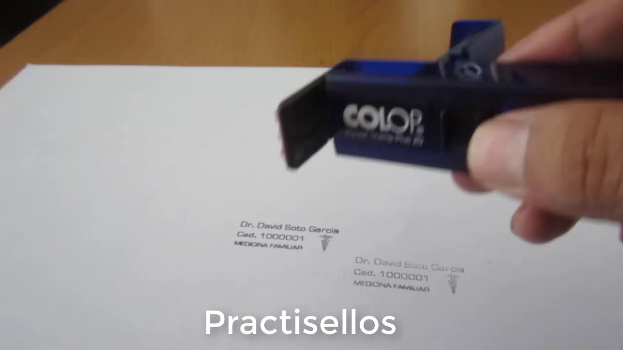 Sellos para m&eacute;dicos | 38 x 14 mm