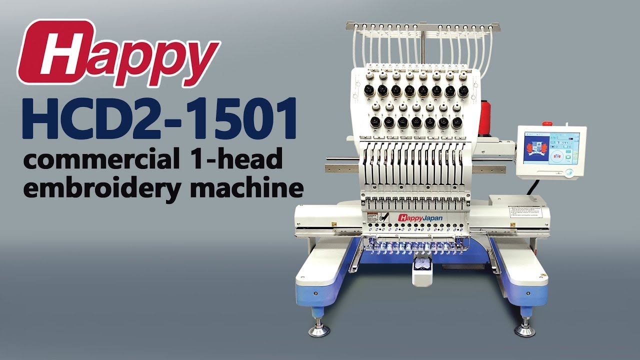 Demonstration Video: HAPPY HCD2 Commercial 1-Head Embroidery Machine