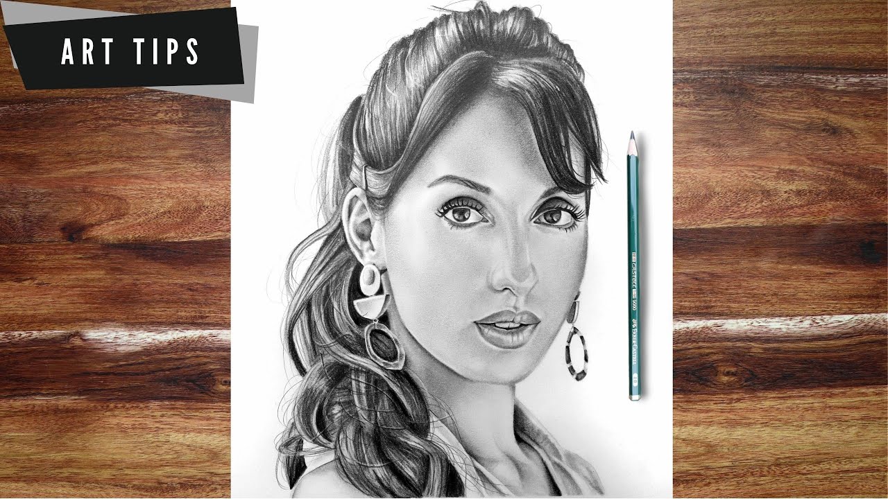 Drawing Nora Fatehi | Pencil Sketch