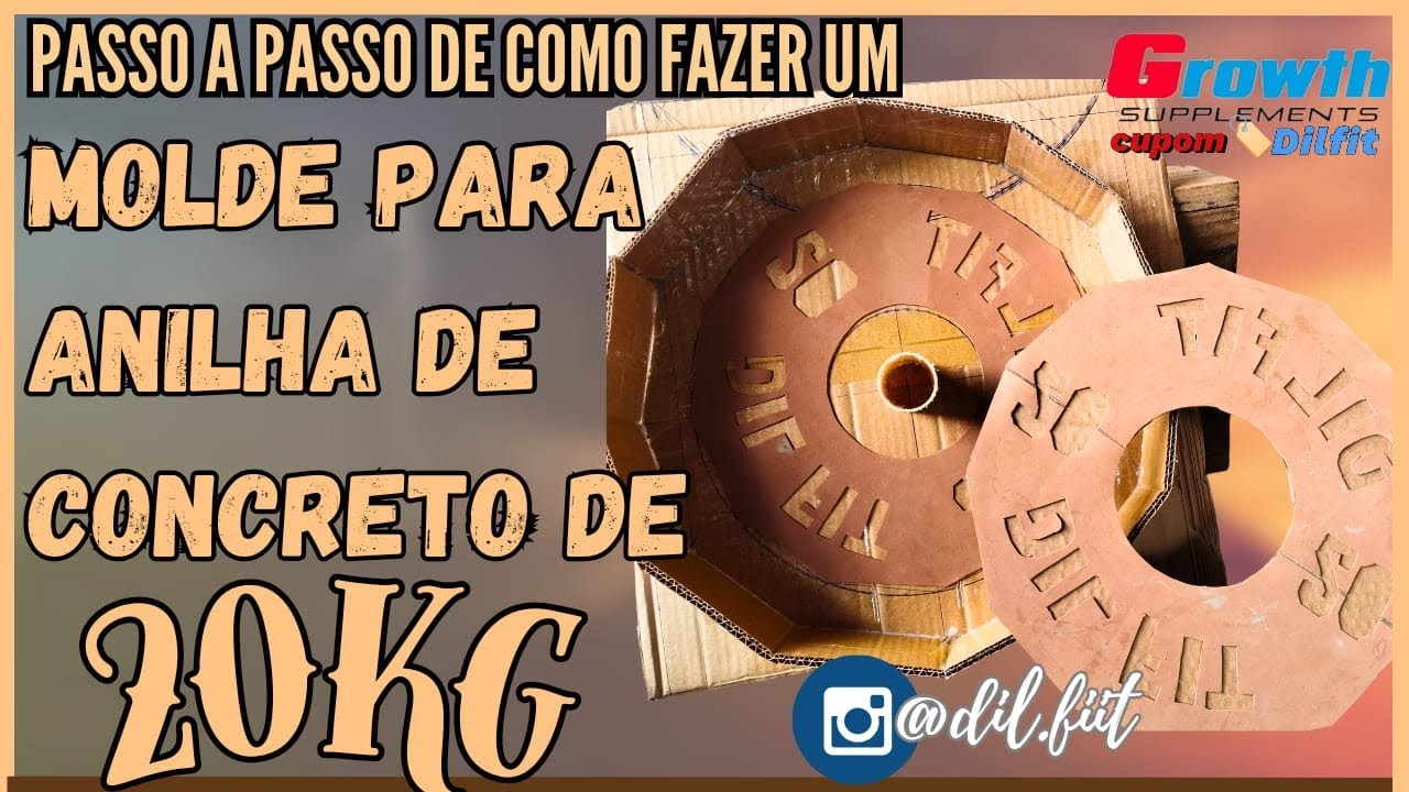 Passo a passo do molde da anilha de 20kg
