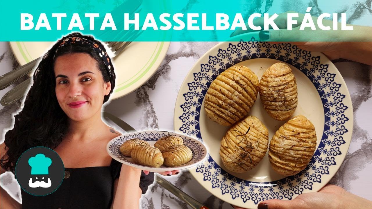 Batata hasselback crocante no forno 🥔 (batata sanfonada f&aacute;cil)