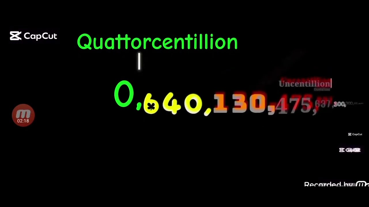 0 to 100 Quattorcentillion with sfx