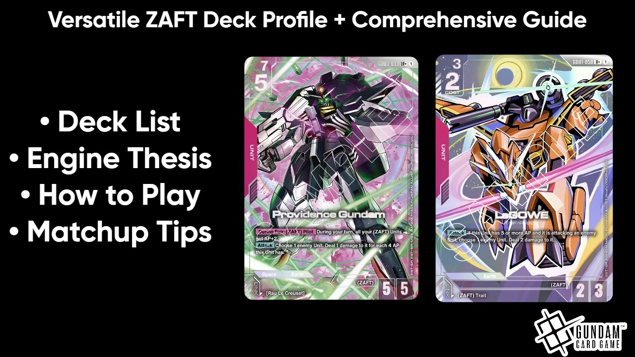 Gundam Card Game TCG | GD03 ZAFT Deck Profile + Guide