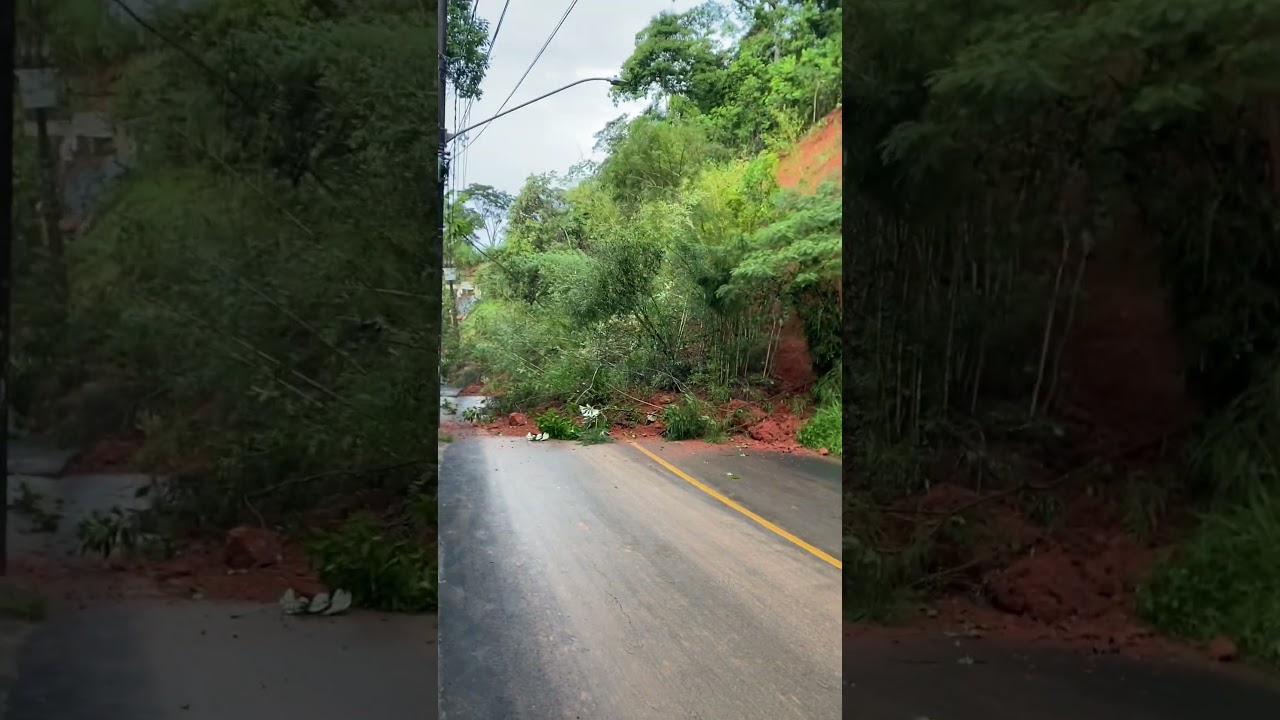 Chuvas em MG: morador flagra deslizamento de terra em Juiz de Fora