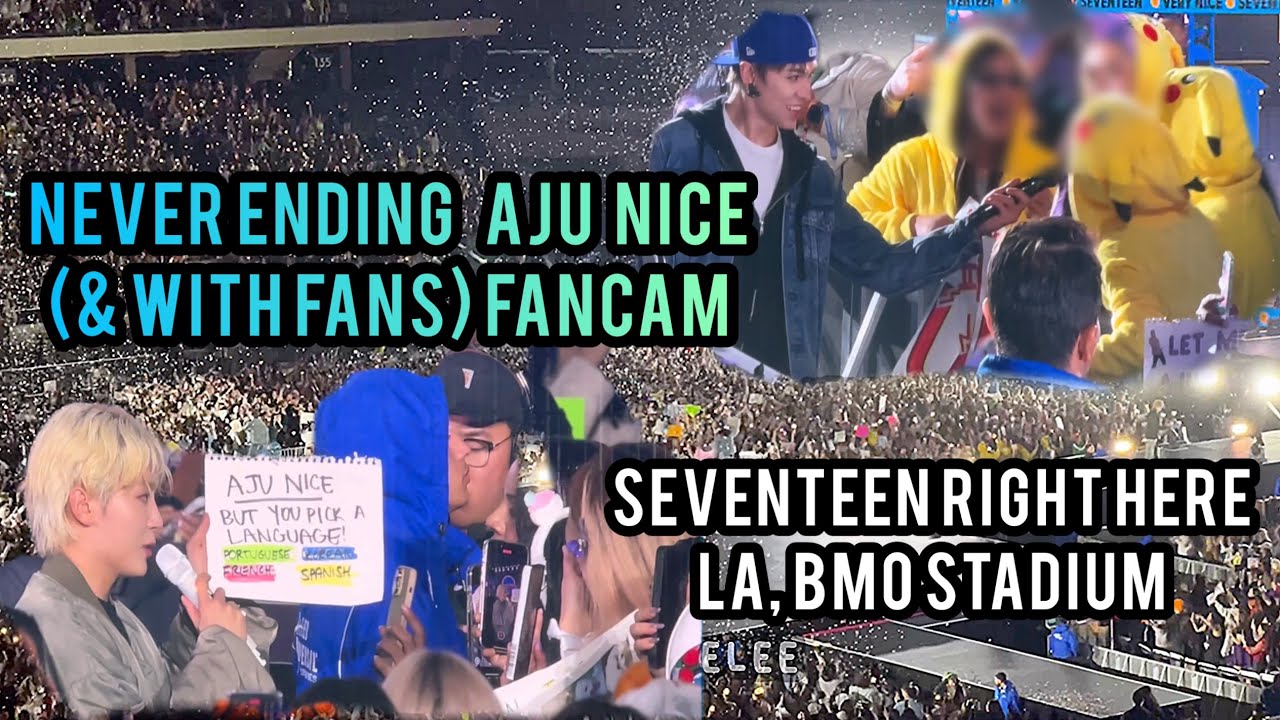 4k SEVENTEEN never ending AJU NICE dance battle with fans | LA BMO STADIUM | SVT RIGHT HERE 110924