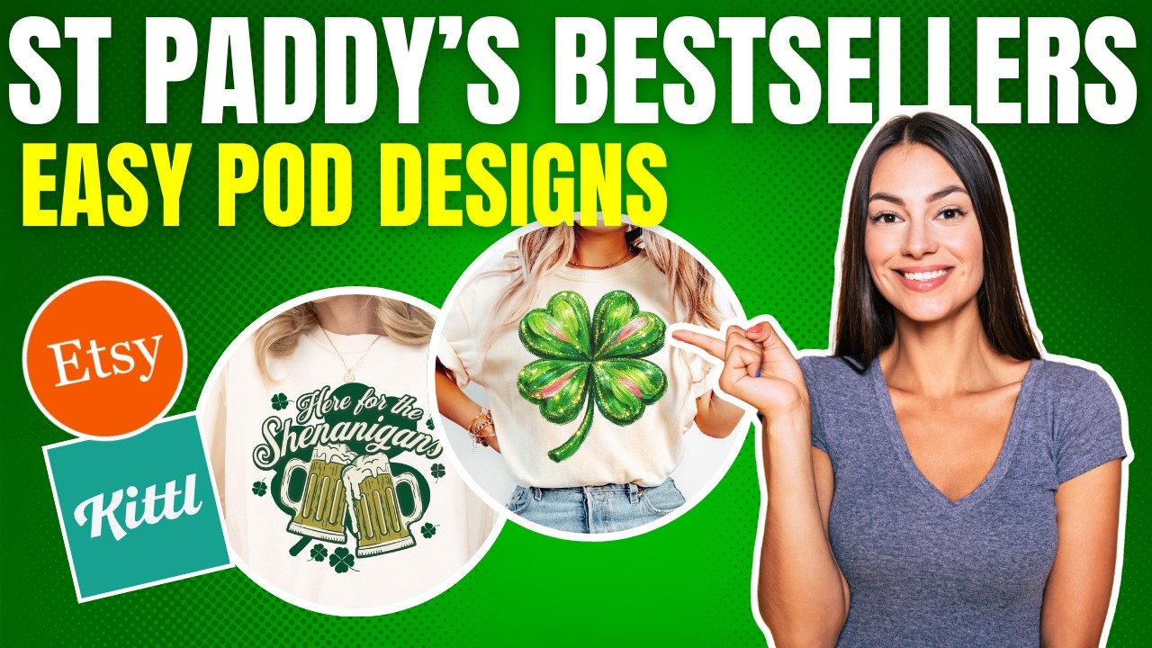 How to Make BESTSELLING St. Patrick’s Day T-Shirt Designs on Etsy (Using Kittl!)