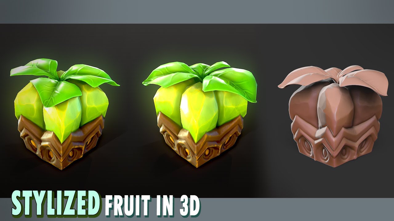 Stylized Fruit 3D Modeling, Sculpting, and Texturing