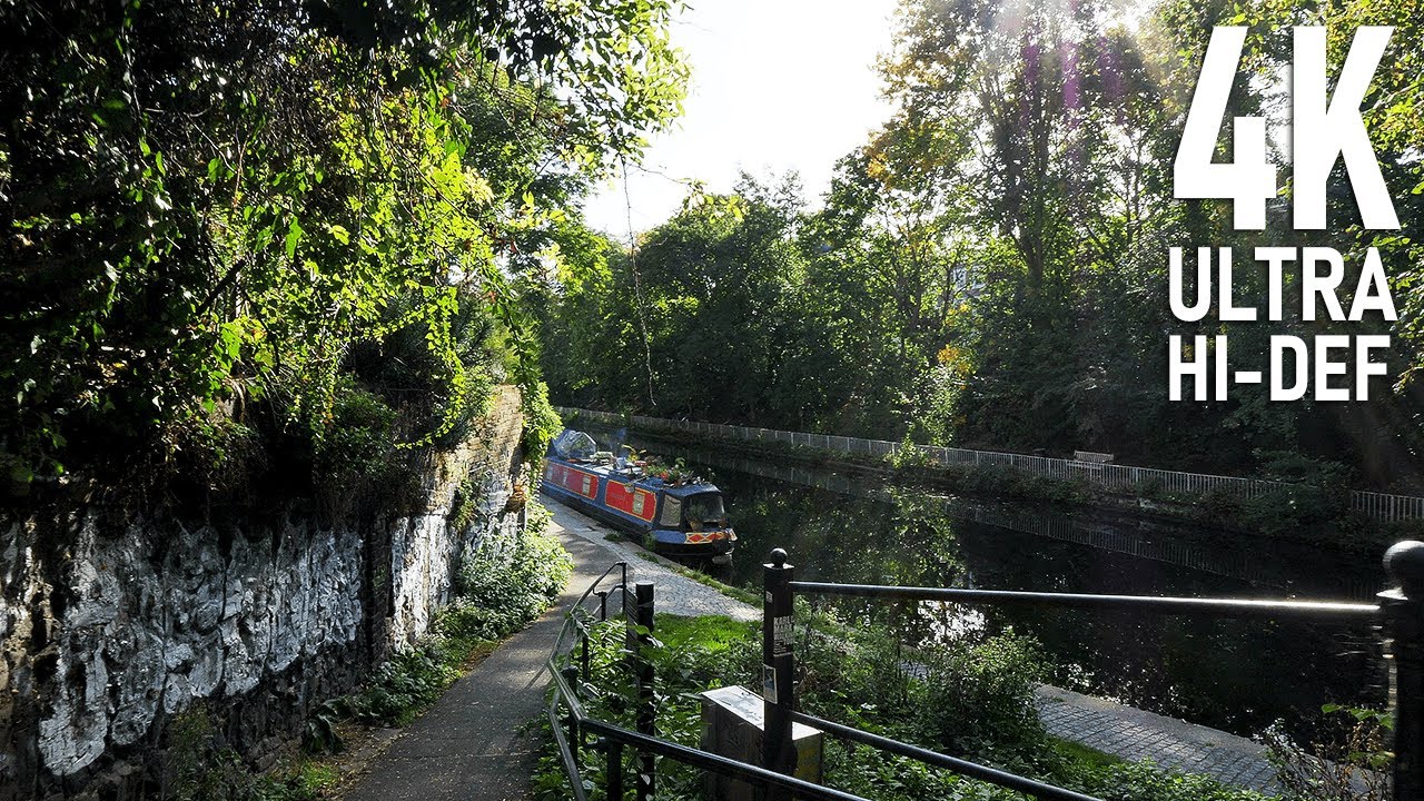 Regent's Canal morning walk in Hackney, London | UK 4K Walking tour | ASMR, no music, no talking
