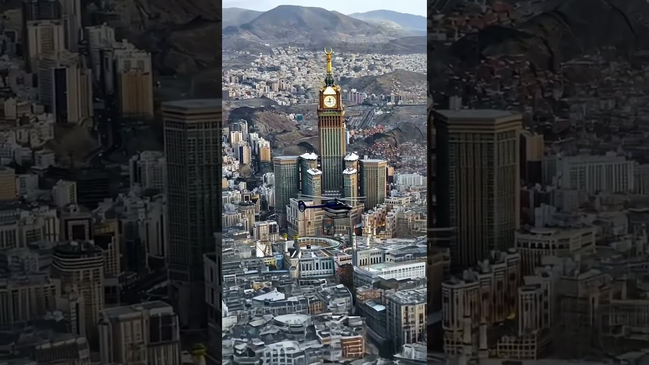Makkah from helicopter view 😍  #islamicpilgrimage #makkah #muslimcommunity #hajjandumrah #travel
