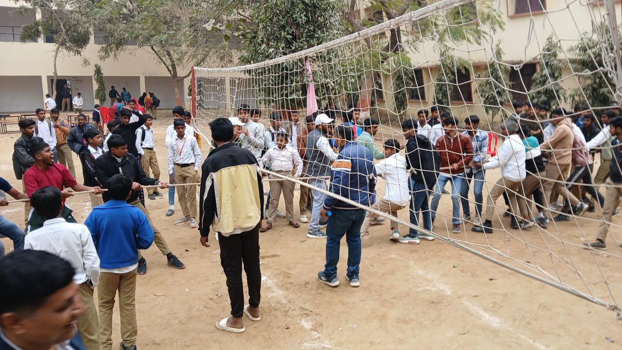 रस्सी खीच मुकाबला game || gic college Pratapgarh competition for students 
