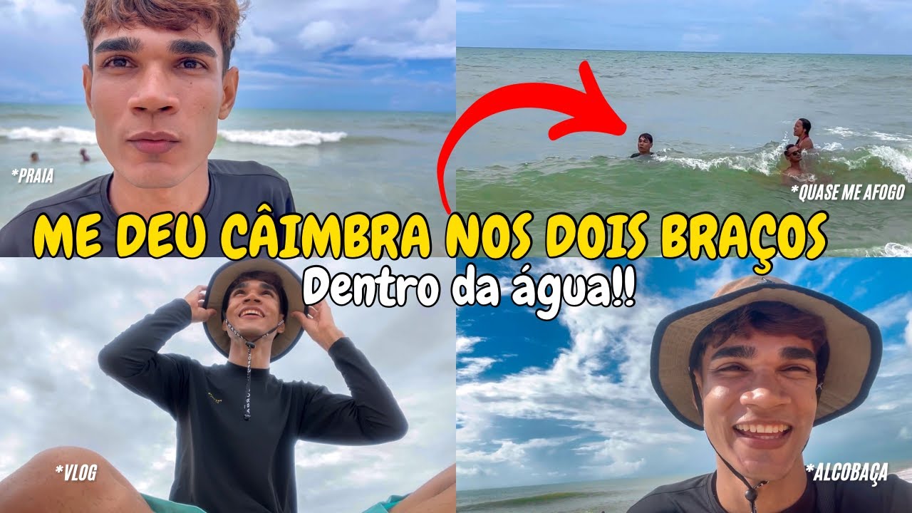 ME DEU CÃIBRA NOS DOIS BRAÇOS NO MAR 😱 | VLOG na praia de Alcobaça-BA
