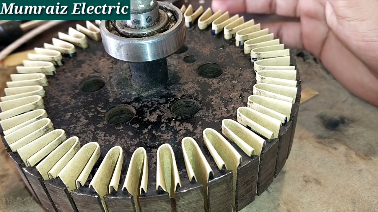 Old Model 36 Slot winding data in Urdu Hindi / How to rewind thick Stator with powerful winding data