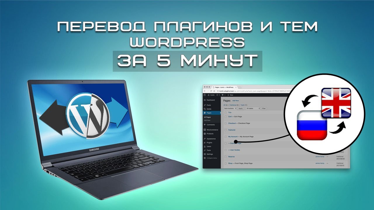 Перевод плагинов и тем Wordpress за 5 минут