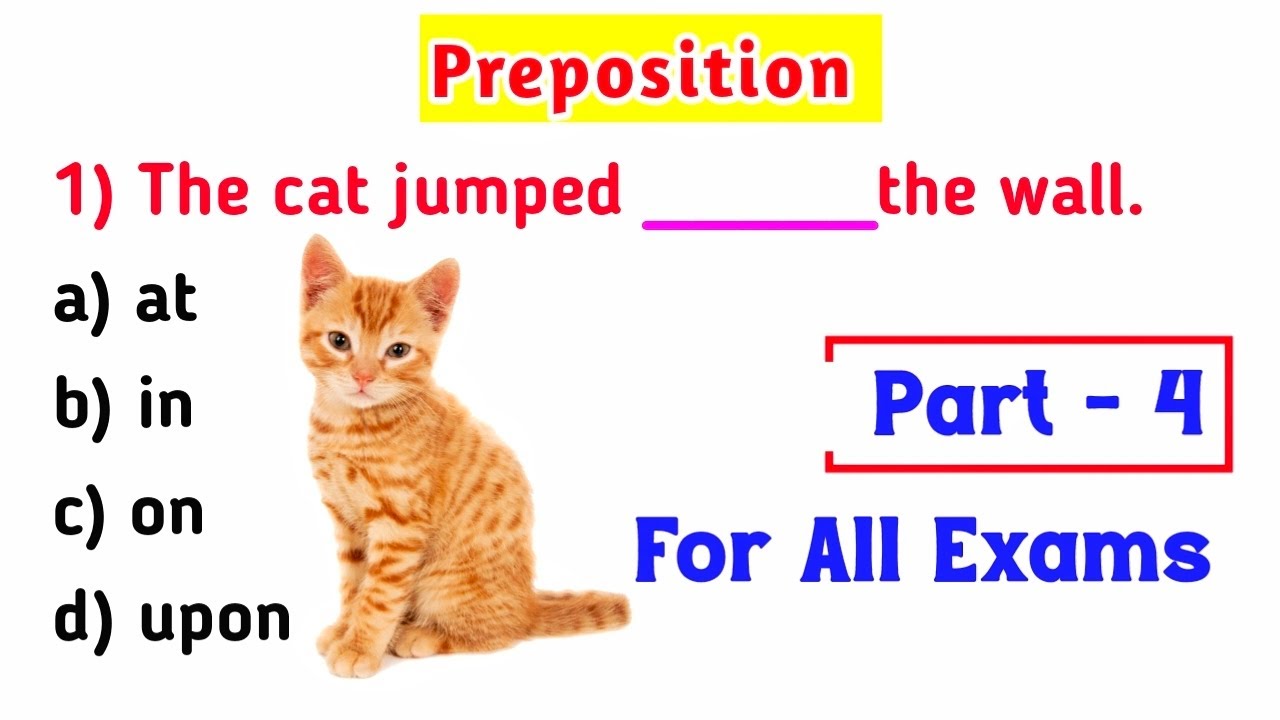 Preposition MCQ Questions For All Competitive Exams || Preposition Questions Part 4