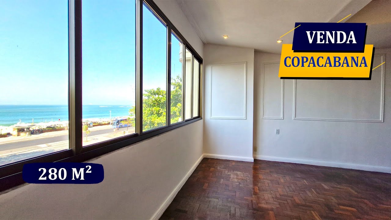 PRAIA DE COPACABANA FRONTAL 280M2 3 QUARTOS 3 BANHEIROS LUXUOSO EDIFÍCIO DIFERENCIADO