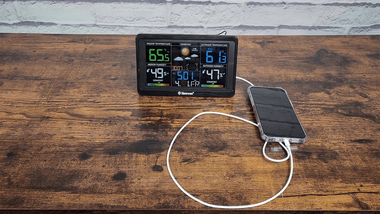Geevon Weather Station Wireless Indoor Outdoor Thermometer