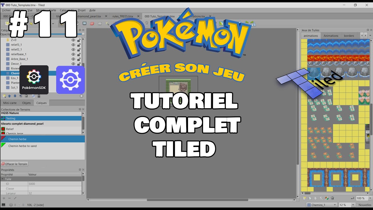 Tutoriel COMPLET Tiled [Pok&eacute;mon Studio // PSDK - Cr&eacute;ation Jeu Pokemon]