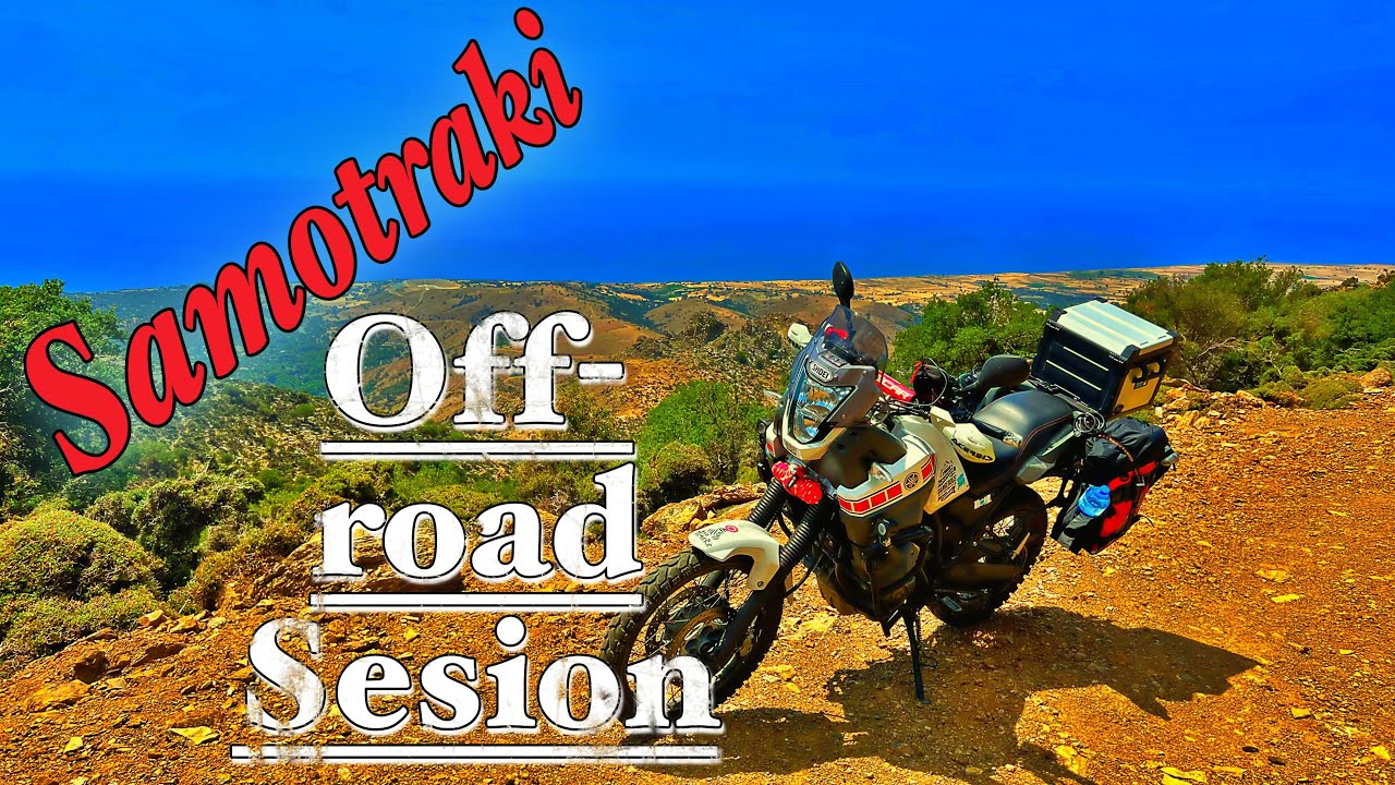 Samothraki - Motorcycle ride therapy, Chora, sea and Off-Road Section/Part II  #tenere #samotraki