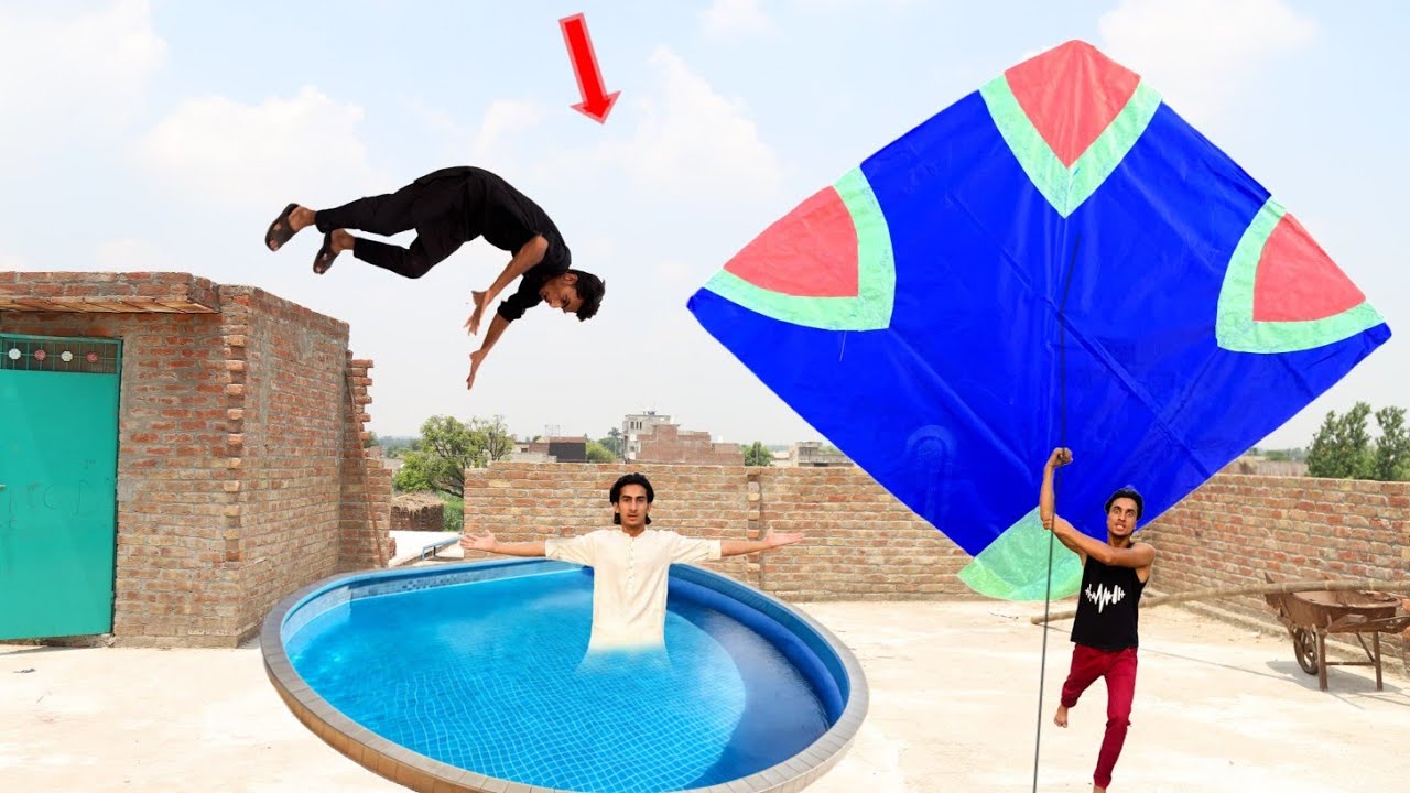 Kite Vs Swimming Pool Make Nasir