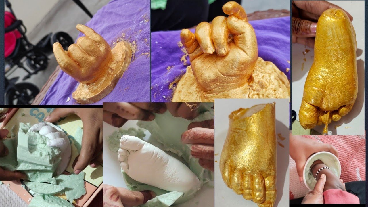 Baby hand and leg casting || Mold your memories casting kit || Baby casting kit