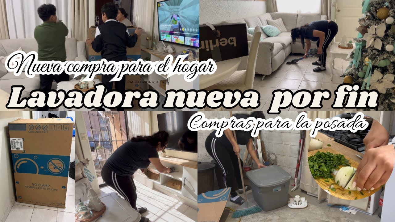 Nueva compra para mi casa// lavadora nueva por fin // compras para la posada// mucha limpieza//