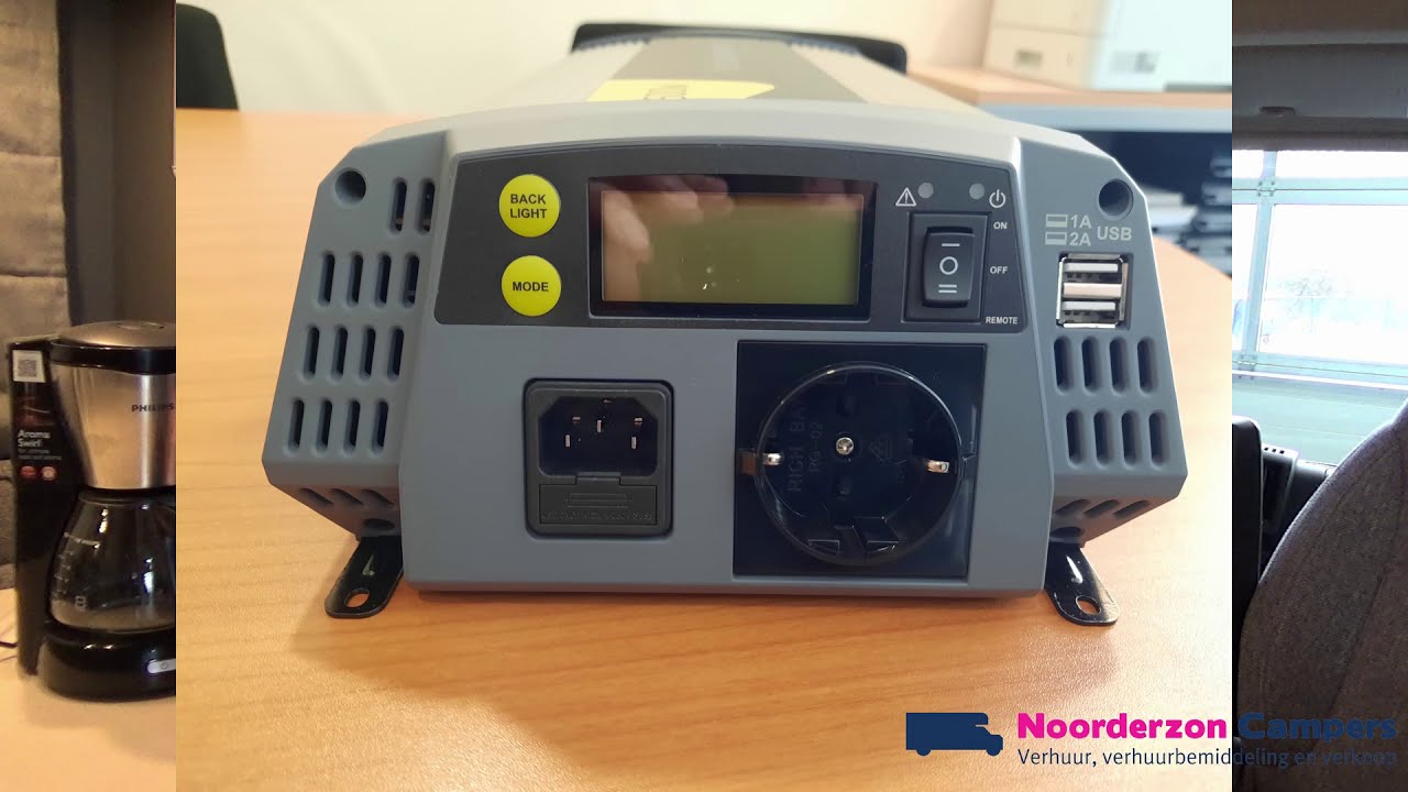 Omvormer van 12v naar 220/230v in de camper - Pro-User omvormer met omschakelautomaat
